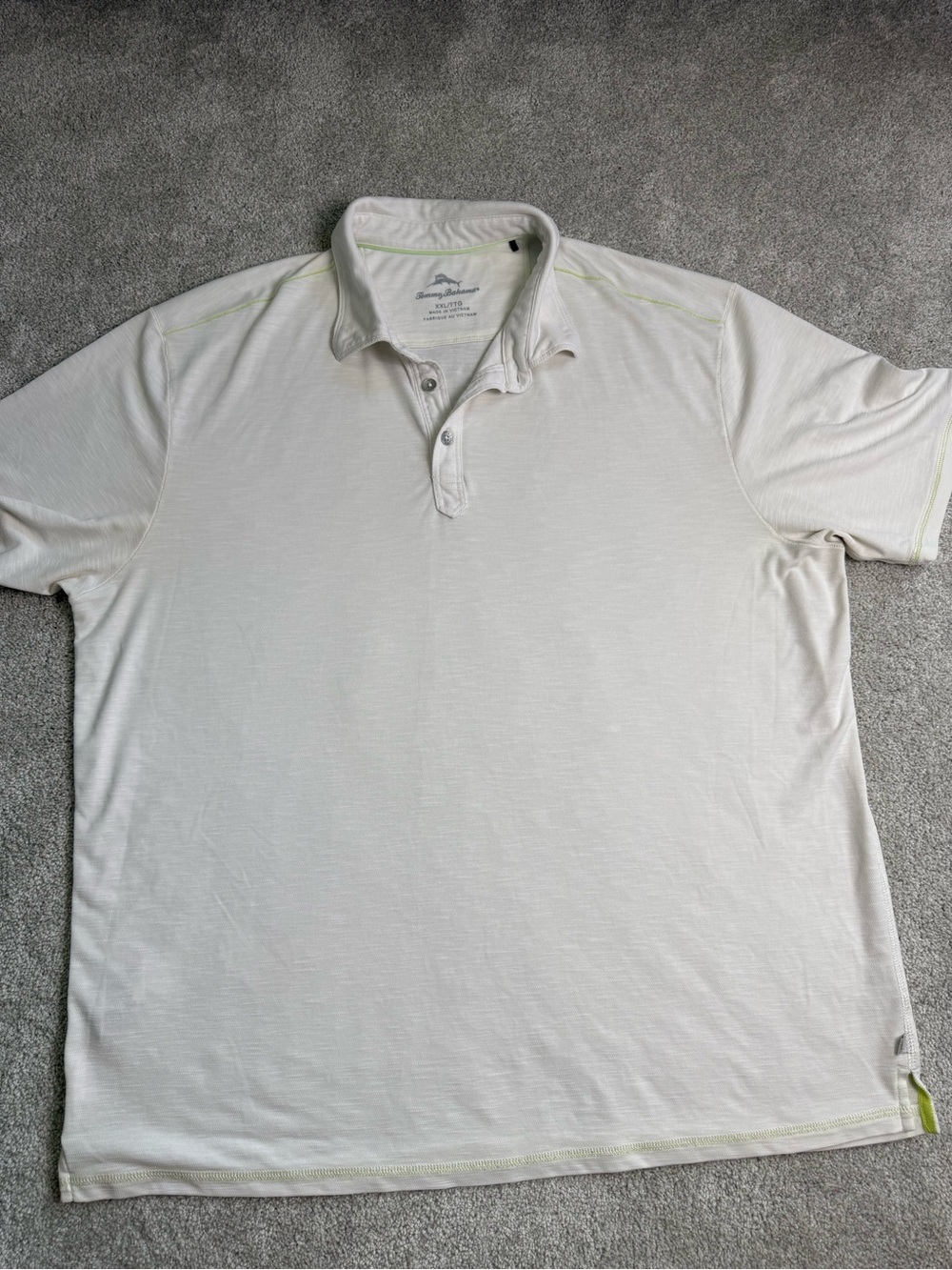 Tommy Bahama IslandZone Men's 2XL Big & Tall White Golf Polo Shirt Breathable